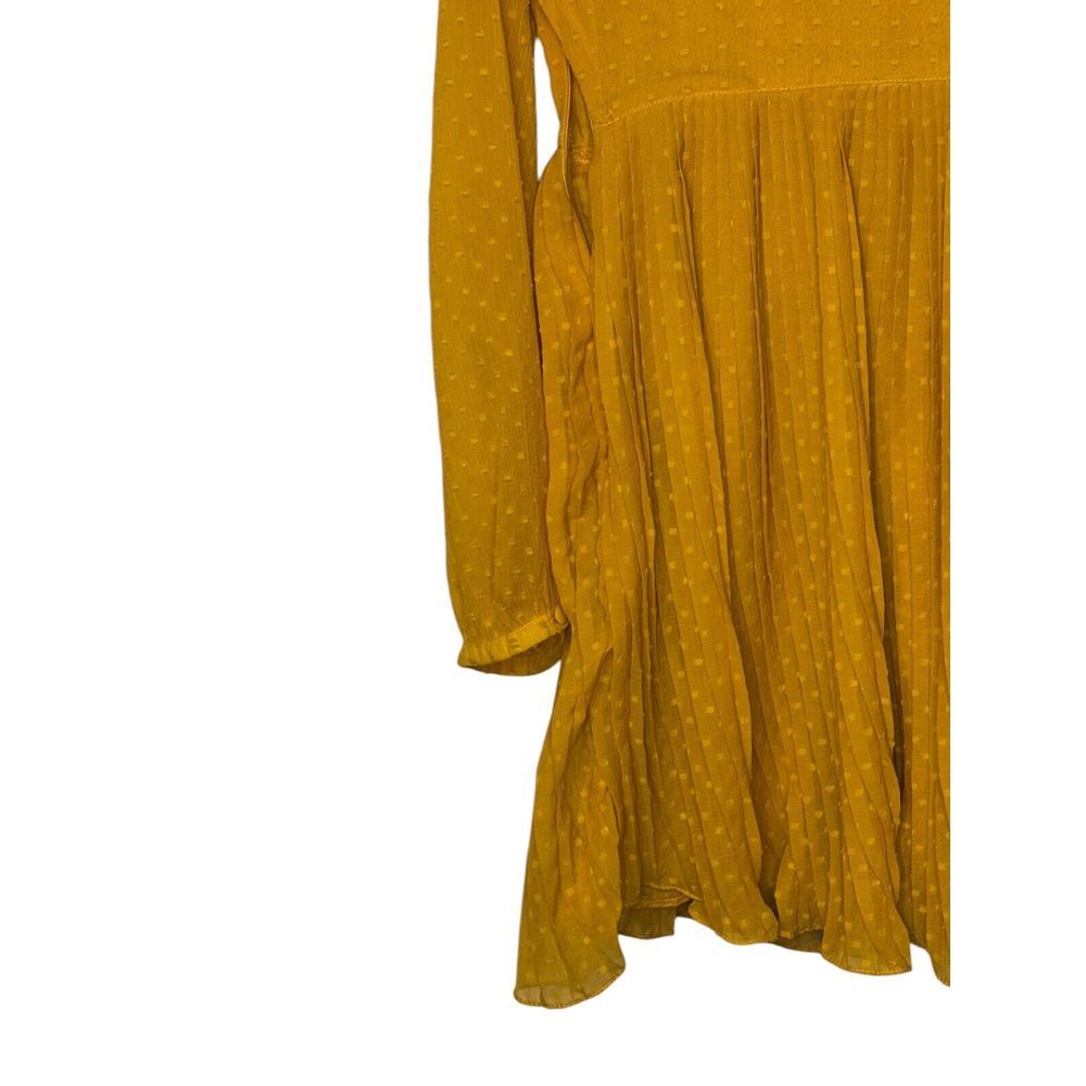 Zara Women's Dress Mini Polka Dot Lace Pleated‎ Hem V-Neck Balloon Sleeve Medium - Picture 10 of 11